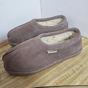 Men's Size 10 Bearpaw Suede Sheepskin Lined Clog Slippers New Without Tags